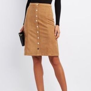 🎉2xHP🎉Tan, light brown suede skirt